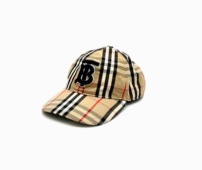 BURBERRY TB Logo Check Cap